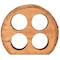 Vintiquewise Round Wood Log Style with Bark 4 Bottle Countertop Wine Rack Holder QI003887 - alternate 7